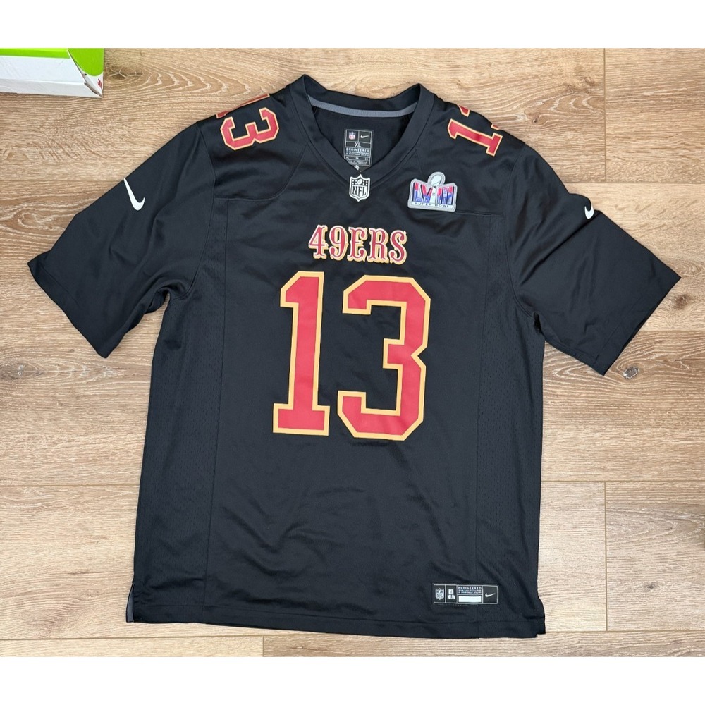 Nike Brock Purdy 49ers Super Bowl LVIII Carbon Black Jersey XL Signature Detail